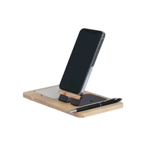 ارگانایزر و پایه موبایل چوبی رومیزی همراه با کاغذ یادداشت (کد 112M)