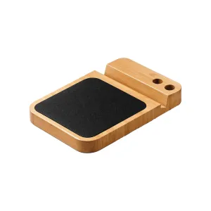 پد شارژر وایرلس چوبی تخت رومیزی (کد 113M)