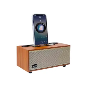 اسپیکر بلوتوثی چوبی رومیزی و پایه موبایل (کد 1048)