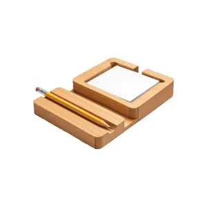 استند چوبی کاغذ یادداشت و جای قلم رومیزی (کد 5604)